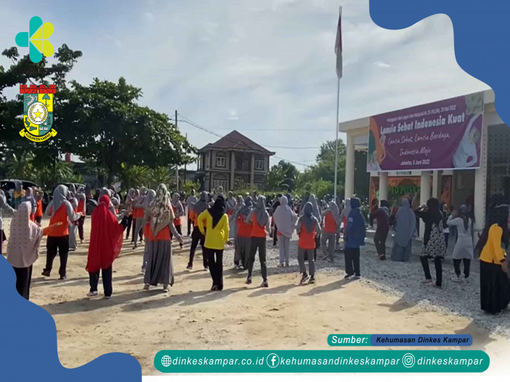 Peringatan Hari Lansia Nasional Dinkes Kampar Lakukan Kegiatan Senam Lansia dan Vaksinasi Covid-19