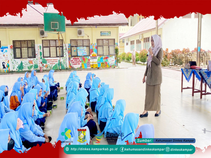 Dinkes Kampar Turun Kesekolah - Sekolah Penyuluhan Manfaat Makan Obat Tablet Tambah Darah (TTD)