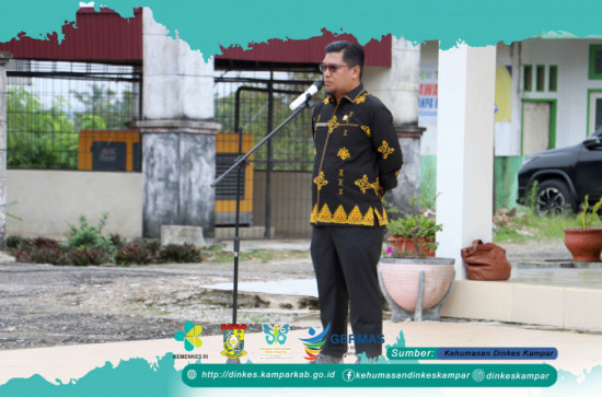 Kadiskes Pimpin Apel Gabungan Bersama Kepala Puskesmas Se-Kabupaten Kampar.