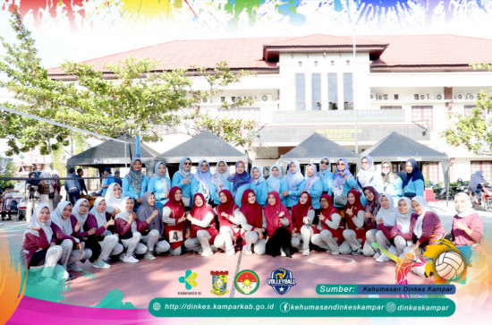 DWP-UP Dinas Kesehatan Raih Juara II Turnamen Bola Voli Antar DWP Se-Kabupaten Kampar Tahun 2022