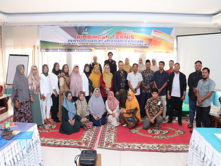 Dinkes Kampar Lakukan Bimbingan Teknis Penyuluhan Keamanan Pangan.