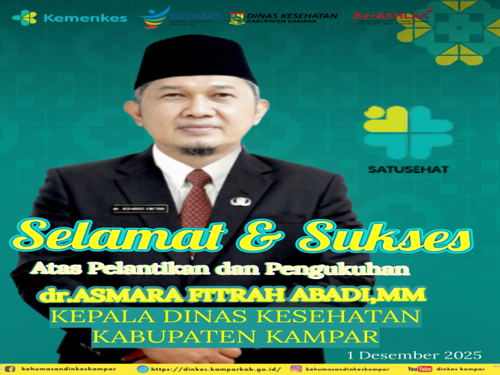 Bupati Kampar Ahmad Yuzar Lantik Kadiskes Kampar: Babak Baru Pembangunan Kesehatan Daerah