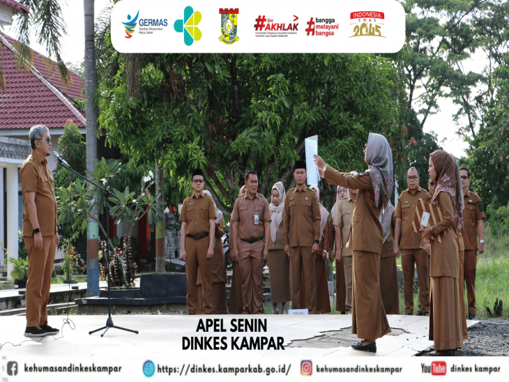Pimpin Apel Senin Pagi, Kadiskes Tekankan Peningkatan Kinerja kepada ASN Dinkes Kampar