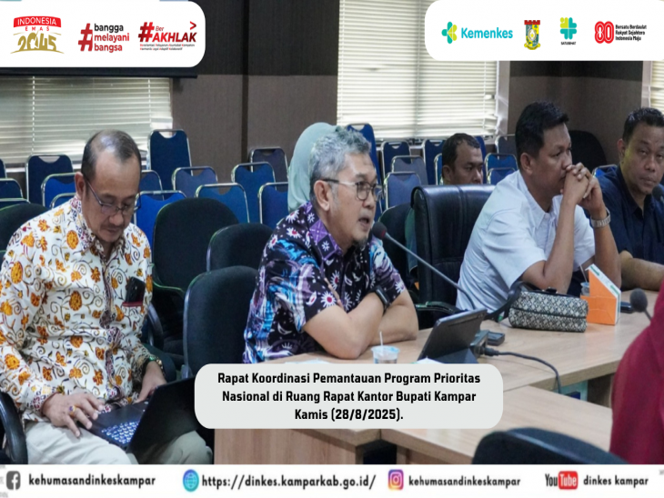 Kadiskes Kampar Jadi Narasumber Rakor Pemantauan Program Prioritas Nasional
