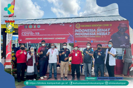 Kadiskes Hadiri Kegiatan Vaksinasi Dosis II dan Vaksinasi Lanjutan(Booster) di Lapas IIA Bangkinang.