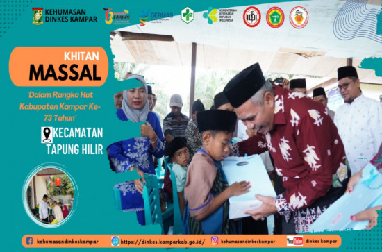 Sempena HUT KAMPAR Ke-73 PJ Bupati Kampar Gelar Khitan Massal Serentak Di Seluruh Kecematan.