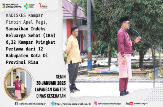 Indesk Keluarga Sehat Meningkat Kadiskes: Targetkan Kabupaten Kota Sehat 2023