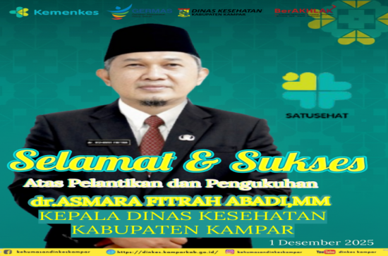 Bupati Kampar Ahmad Yuzar Lantik Kadiskes Kampar: Babak Baru Pembangunan Kesehatan Daerah