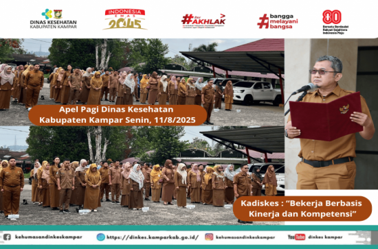 Dinas Kesehatan Kabupaten Kampar Gelar Apel Pagi, Tekankan Pentingnya Kinerja dan Kompetensi