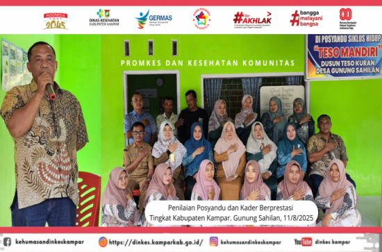 Dinas Kesehatan Kabupaten Kampar Gelar Penilaian Posyandu dan Kader Berprestasi