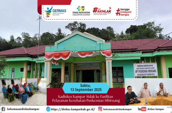 Kadiskes Kampar Sidak ke Puskesmas Sibiruang, Tiga Hari Usai Ulang Tahun ke-54
