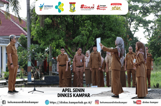 Pimpin Apel Senin Pagi, Kadiskes Tekankan Peningkatan Kinerja kepada ASN Dinkes Kampar