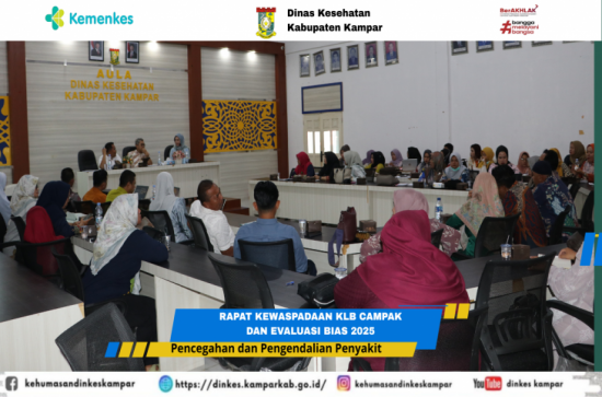 Dinas Kesehatan Kampar Gelar Rapat Kewaspadaan KLB Campak dan Evaluasi BIAS 2025