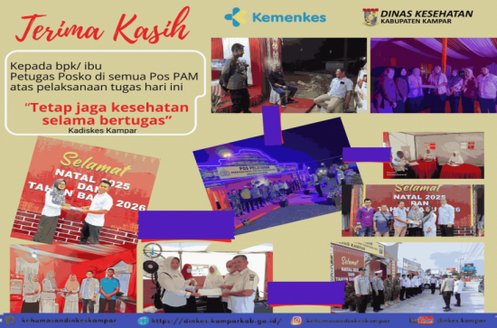 Kadiskes Kampar Sampaikan Terimakasih Kepada Petugas Pos PAM Nataru