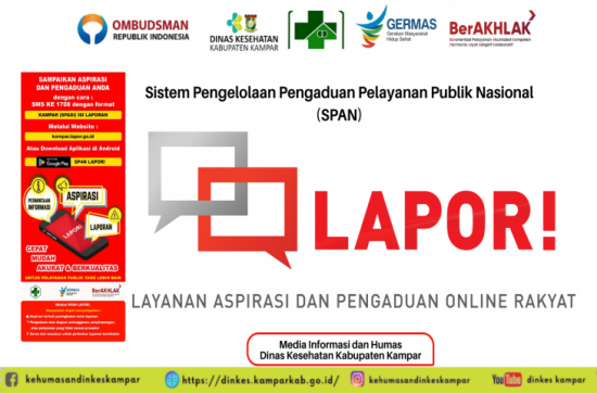 Dinas Kesehatan Kabupaten Kampar Ajak Masyarakat Manfaatkan SPAN LAPOR!