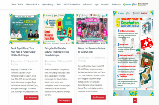 Website Dinas Kesehatan: Pilar Informasi dan Literasi Kesehatan Publik