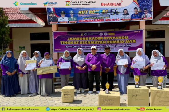 Jambore Kader Posyandu Rumbio Jaya: Dinkes Kampar Apresiasi Peran Strategis Pelayanan Masyarakat