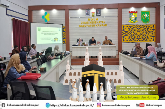 Rapat Koordinasi Pemeriksaan Kesehatan Haji Kabupaten Kampar Tahun 1447 H / 2026 M