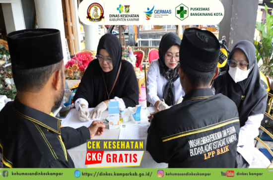CEK KESEHATAN GRATIS: Dinkes Kampar Berkolaborasi dengan Komunitas Adat LPP BAIK