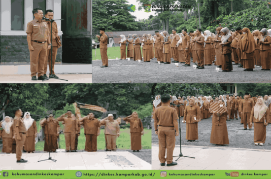 Dinkes Kampar Gelar Apel Pagi, dr. Imawan Hardiman Tekankan Disiplin dan Mutu Pelayanan