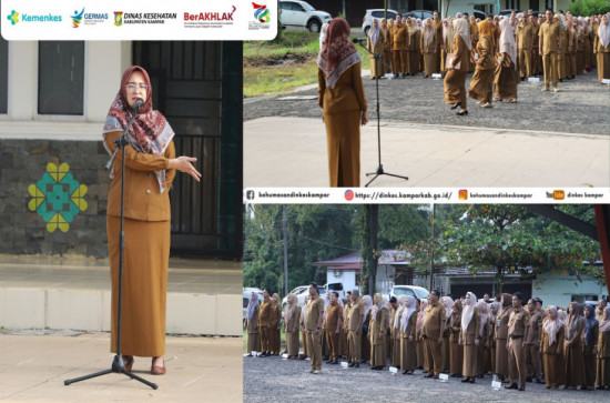 Sekretaris Dinkes Kampar Pimpin Apel Pagi Rutin: Tingkatkan Kedisiplinan dan Estetika Kantor